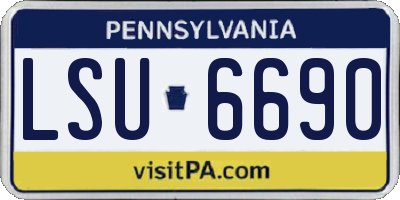 PA license plate LSU6690