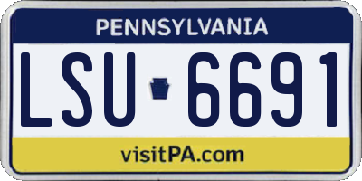 PA license plate LSU6691