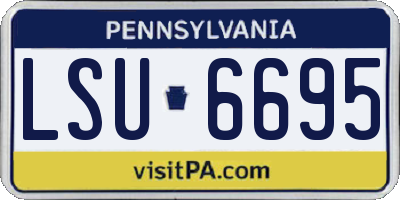 PA license plate LSU6695