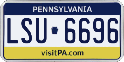 PA license plate LSU6696