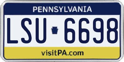 PA license plate LSU6698