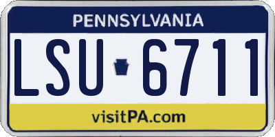 PA license plate LSU6711