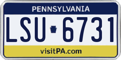PA license plate LSU6731