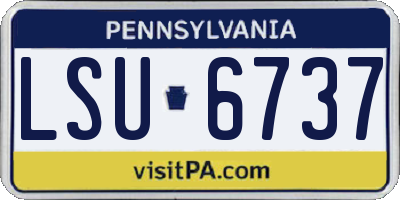 PA license plate LSU6737