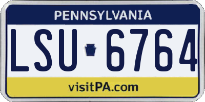 PA license plate LSU6764