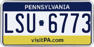 PA license plate LSU6773