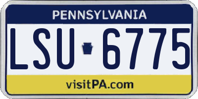PA license plate LSU6775