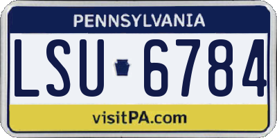 PA license plate LSU6784