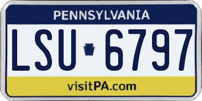 PA license plate LSU6797