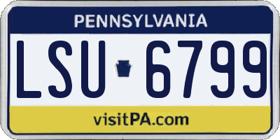 PA license plate LSU6799
