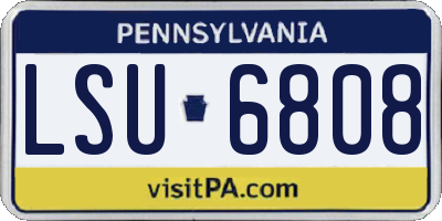 PA license plate LSU6808