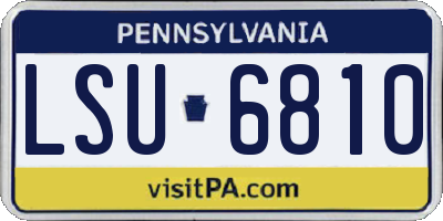 PA license plate LSU6810