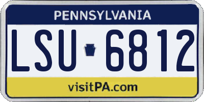 PA license plate LSU6812