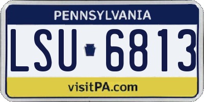 PA license plate LSU6813