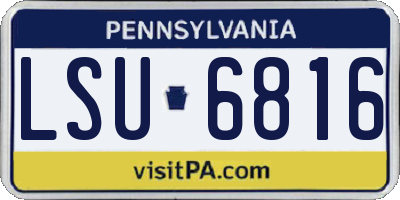 PA license plate LSU6816