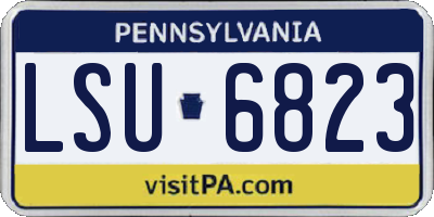 PA license plate LSU6823