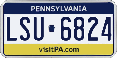 PA license plate LSU6824