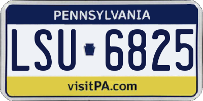 PA license plate LSU6825