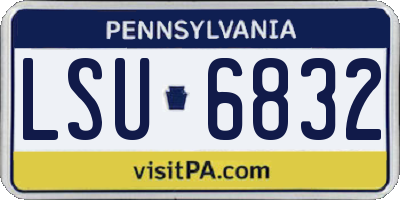PA license plate LSU6832