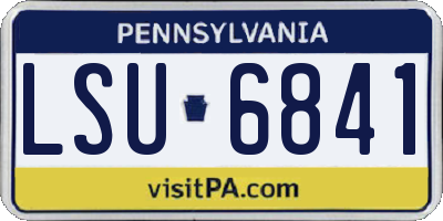 PA license plate LSU6841