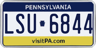 PA license plate LSU6844