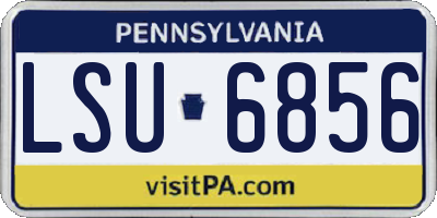 PA license plate LSU6856