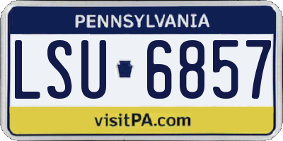 PA license plate LSU6857
