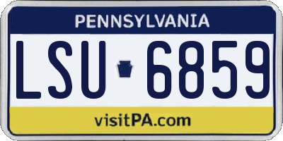 PA license plate LSU6859
