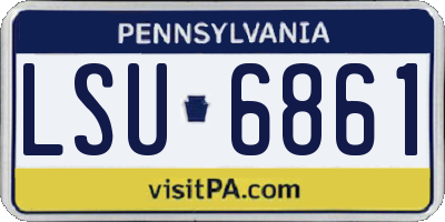 PA license plate LSU6861