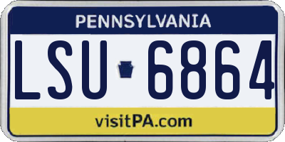 PA license plate LSU6864