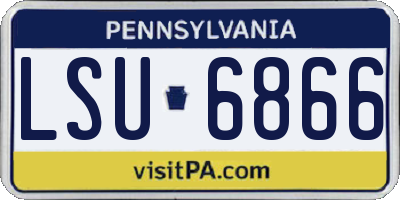 PA license plate LSU6866