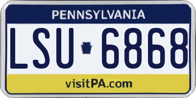 PA license plate LSU6868