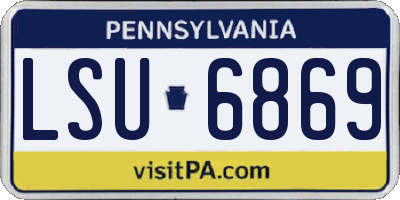 PA license plate LSU6869