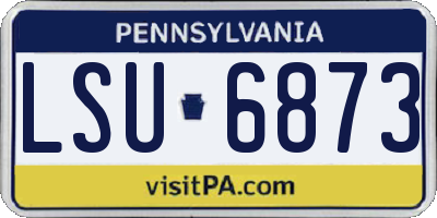 PA license plate LSU6873