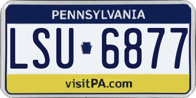 PA license plate LSU6877