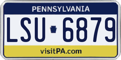 PA license plate LSU6879