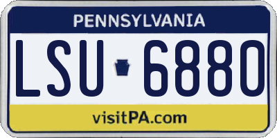 PA license plate LSU6880