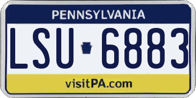 PA license plate LSU6883