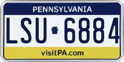 PA license plate LSU6884