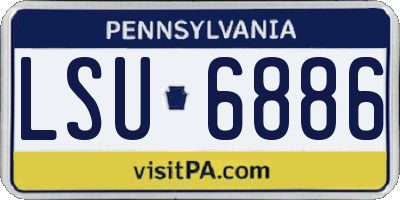 PA license plate LSU6886