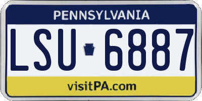 PA license plate LSU6887