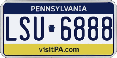 PA license plate LSU6888