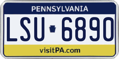 PA license plate LSU6890