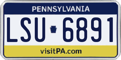PA license plate LSU6891