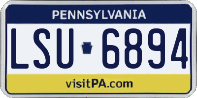 PA license plate LSU6894