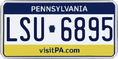 PA license plate LSU6895