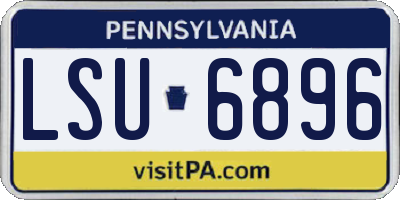 PA license plate LSU6896