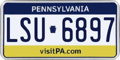 PA license plate LSU6897