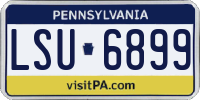PA license plate LSU6899