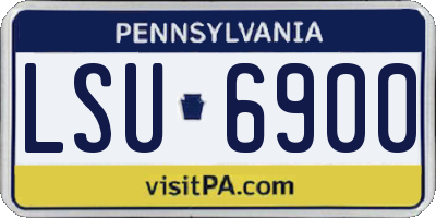 PA license plate LSU6900